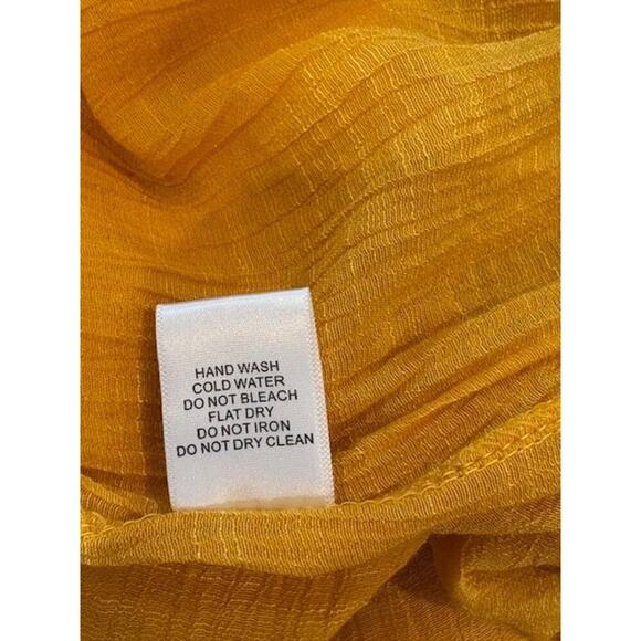 Favlux Fashion Sleeveless Shift Crochet Dress with Fringe in Yellow – Size Large - Picture 10 of 10